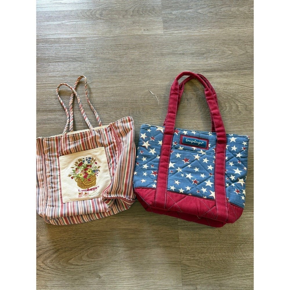Bundle‎ of 2 Longaberger Mini Tote Bags